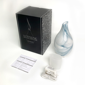 120ml ánh sáng ấm hương thơm khuếch tán, kính Thanh Lịch Tinh dầu khuếch tán & độ ẩm, USB-powered, yên tĩnh siêu âm, tự động tắt - Product Image 1