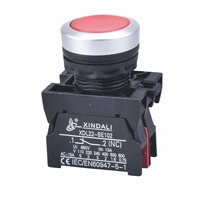 Interrupteurs à bouton-poussoir électriques étanches XDL22-CW3361 Vert 220v Alimentation AC 12V Max. Tension 10A IP67/IP65 22mm 1NO1NC/2NO Plastique