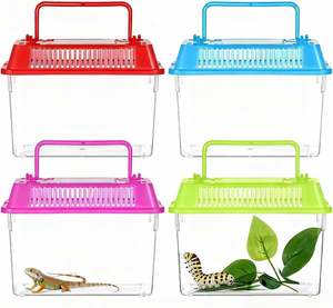 Mini Pecera y Terrario Portátil Transparente para Viajes, para Peces, Tortugas, Insectos y Reptiles - Product Image 1