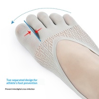 6242 Chaussettes à cinq doigts pour hommes, fines, invisibles, coupe basse, pour l'été