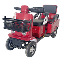 Scooter Eléctrico de 2 Plazas y 4 Ruedas de Fábrica China con Caja de Carga Trasera, Control Manual y Marco Antioxidante para Viviendas con Vista al Mar y Villas de Montaña