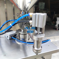 Machine de remplissage semi-automatique verticale pour pâtes et liquides, équipement de remplissage de crèmes, lotions, sauces et huiles avec trémie personnalisée