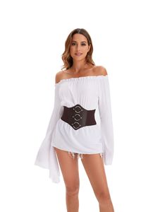 <strong>Women's</strong> New Medieval Renaissance Waistband Top Long Sleeved Halloween Stage Costumes <strong>Pirate</strong> <strong>Shirts</strong> - Product Image 5