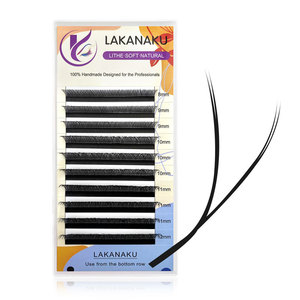 Lakana Faux cils individuels 8-15 mm doux et naturels faits à la main pour les professionnels - Product Image 4