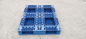 1200x1000x150mm Euro <strong>Pallet</strong> HDPE Industrial 4-Way Entry Nestable Six Runner Plastic <strong>Pallet</strong> with 6kg Steel <strong>Bars</strong> - Product Image 4