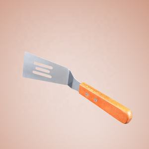Spatule à steak en acier inoxydable manche en bois plaque de fer pelle à gâteau à <span class=keywords><strong>pizza</strong></span> outils de cuisson pour barbecue ustensiles de cuisine - Product Image 3