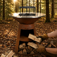 Barbecue de table multifonctionnel en acier Corten durable pour Pâques 2026 – Idéal pour la cuisson en extérieur – Nouveauté promotionnelle