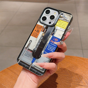 Gian hàng điện thoại in ấn Electroplated bạc Key TPU PC điện thoại di động Bìa trường hợp đối với iPhone x XR XS 11 12 13 14 <span class=keywords><strong>15</strong></span> 16 17 Pro Max - Product Image 3