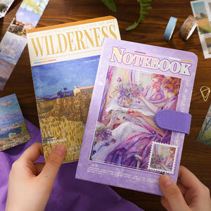 SIMNO Plus Charming pintura al óleo decorativa DIY <span class=keywords><strong>diario</strong></span> Kit Vintafe personas hebilla magnética cuaderno <span class=keywords><strong>diario</strong></span> conjunto para mujeres - Product Image 6