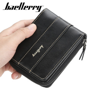 Baellerry <b>Men's</b> Short <b>Wallet</b> Pu Leather Multi Card Slot Zipper <b>Wallet</b> <b>For</b> Everyday Use - Product Image 4