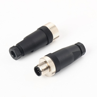 Connecteur M12 3-4 Core 5-Hole 8-Pin Mâle Femelle Sans Soudure Étanche Aviation Plug Socket Vis Encodeur pour FPC