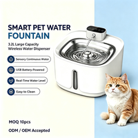 Distributeur d'eau automatique intelligent pour animaux de compagnie avec capteur intelligent, pompe silencieuse, filtre, circulation d'eau fraîche, fontaine à eau pour chat