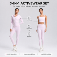 Vêtements de sport personnalisés en gros pour femmes, ensembles de vêtements de sport, veste à manches longues, leggings, vêtements de sport, ensembles de fitness, ensembles de yoga