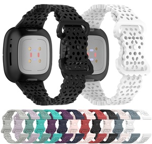 Bracelet de montre sculpté pour <span class=keywords><strong>Fitbit</strong></span> <span class=keywords><strong>Versa</strong></span> 4, pour femmes et hommes, bracelet de remplacement respirant et étanche pour montre de sport - Product Image 6