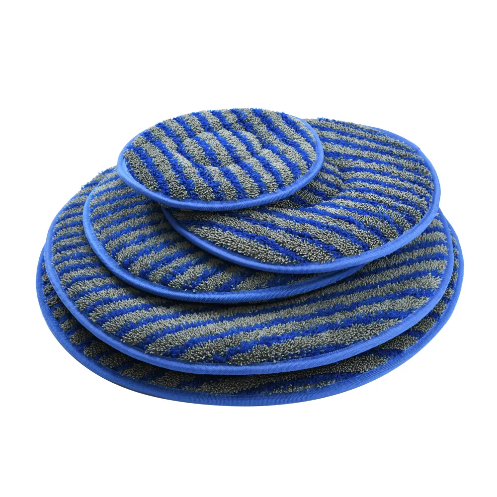 Microfiber eco friendly material carpet cleaning bonnet pads with scrubber
