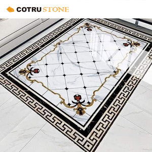 <span class=keywords><strong>Mosaici</strong></span> personalizzati moderni Hotel di lusso lucidati intarsio in marmo medaglione piastrelle a getto d'acqua pavimento in marmo con Design unico - Product Image 5
