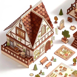 Adesivo fai da te per la scena dei cartoni animati di Natale 3D adesivo decorativo per creare la tua Mini stanza per la decorazione della casa - Product Image 3