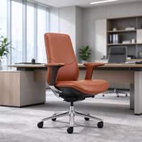 Chaise de bureau de direction à dossier haut, confortable, avec base en aluminium, hauteur réglable, chaises d'ordinateur