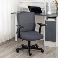 Chaises de bureau empilables ergonomiques à dossier moyen et modernes Chaises de salle à manger pivotantes en tissu maillé pour l'étude en classe