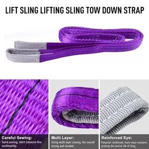 1Ton 1M Safty Factor 6:1 Webbing Sling High Quality Customized Polyester Webbing Sling For Lifting