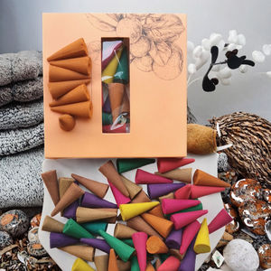 Cônes d'encens en bois à l'arôme de bergamote d'aromathérapie chinoise naturelle, paquet de 120 cônes pour la méditation, la relaxation, le yoga et l'utilisation à domicile - Product Image 3