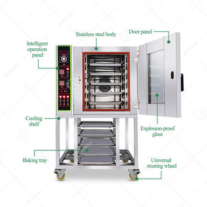 เตาอบไฟฟ้าสำหรับอบขนมปังแบบหมุนเวียนสำหรับอุตสาหกรรม5 10ถาด - Product Image 4