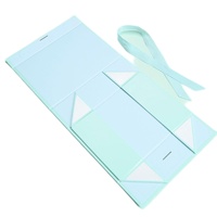 Boîte cadeau pliable en stratifié couleur unie, vente en gros, commerce extérieur transfrontalier, boîte cadeau monobloc