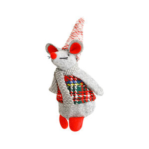 Venta caliente estilo de dibujos animados pequeño ratón adornos navideños ornamento venta al por mayor Navidad ratón muñeca estatuilla - Product Image 4