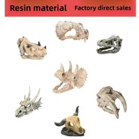 Ornement Crâne de Dinosaure en Résine Sûr pour Aquariums d'Eau Salée et d'Eau Douce, Décoration de Bassin, Grottes de Reptiles, Décoration d'Aquarium