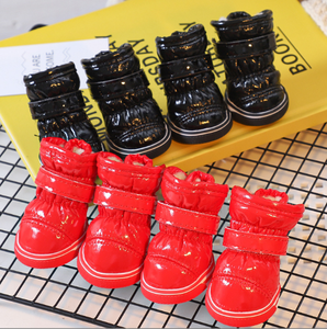 Stock 4 Uds Otoño Invierno negro púrpura mascota perro cachorro Deporte Calcetines cálidos para perros pequeños perro zapatos de nieve <span class=keywords><strong>Bootes</strong></span> - Product Image 2