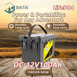 Paket Baterai Universal Power LiFePO4 DC 12V 100Ah Sel Lithium Iron Phosphate Isi Ulang Dengan Operasi Stabil - Product Image 1