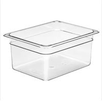 Bac Gastronorme Nansheng 1/2 GN Transparent en Polycarbonate pour Équipement de Restaurant, Plusieurs Tailles Disponibles, Bacs de Préparation Alimentaire en PC pour Cuisine
