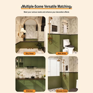Carrelage <span class=keywords><strong>de</strong></span> sol émaillé, motif tissu imprimé jet d'encre 8 mm en céramique, antidérapant R11, faible absorption d'eau, pour salle <span class=keywords><strong>de</strong></span> bain, balcon, décoration française - Product Image 5