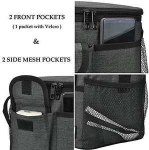 Insulated Water-Resistant Lunch <b>Tote</b> with 4 Pockets Double Side <b>Zips</b> and Sturdy Stitching Water-resistant Cooler Bags - Product Image 4