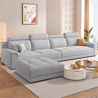 Ensemble de canapés modulaires en tissu capitonné de style moderne avec rembourrage en éponge pour salons, hôtels, villas et appartements (vente en gros)