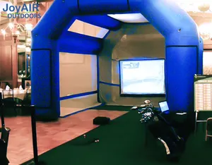 Надувной тренировочный симулятор для игры в гольф для использования внутри и вне помещения, надувная палатка-симулятор для игры в гольф на вечеринку