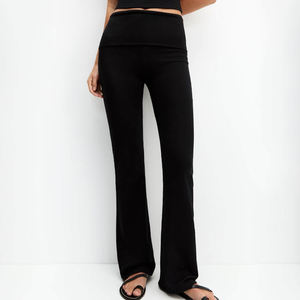 <span class=keywords><strong>Pantaloni</strong></span> da <span class=keywords><strong>donna</strong></span> <span class=keywords><strong>pantaloni</strong></span> a zampa in cotone elasticizzato morbido e causale - Product Image 4