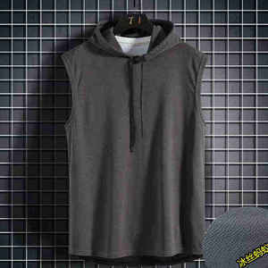 <span class=keywords><strong>D</strong></span>ébardeur <span class=keywords><strong>sans</strong></span> manches pour hommes, T-shirt <span class=keywords><strong>d</strong></span>écontracté, Sweat à capuche de couleur unie, T-shirt à lacets, Sweat-shirt Hip Hop pour hommes, <span class=keywords><strong>Gilet</strong></span> de sport pour hommes - Product Image 4