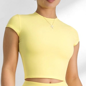 Bán Buôn Biểu Tượng Tùy Chỉnh Thể Thao T-Shirts Cho Phụ Nữ Thoáng Khí Tập Thể Dục Trang Phục Cho Thể Thao & Yoga Phòng Tập Thể Dục Crop Top Yoga T-Shirts - Product Image 3