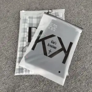 High quality custom printed PVC frosted packing zipper lock plastic bag for bikini swimrwear