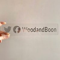 Plaque d'icône de médias sociaux en acrylique personnalisée-Facebook Instagram TikTok Logo pour Salon Business Shop Travel Agency Display Accessories