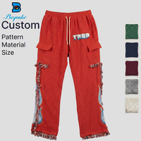 Pantalon sur mesure en tapisserie pour homme, streetwear, jacquard tissé, cargo, coupe oversize, motif éclaboussures graphiques, vêtements hip-hop