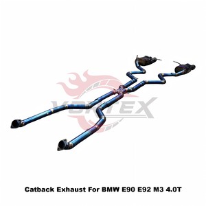 ท่อไอเสีย Vortex Racing Titanium Catback สำหรับ BMW E92 E90 M3 4.0L V8 แบบมีวาล์ว  ประสิทธิภาพสูง  แบบสปอร์ต  พร้อมวาล์วทรอนิกส์ สีฟ้าเบิร์น - Product Image 2