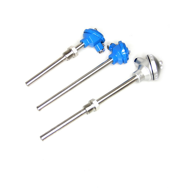 Industrial Stainless Steel Thermocouple Temperature Probe High Temperature 600 deg C K Type 4-20mA Transmitter