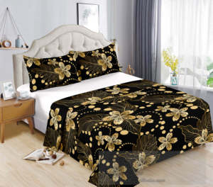 Parure de lit 3 pièces en coton imprimé, <span class=keywords><strong>drap</strong></span> de lit en coton, taille king, prix de gros - Product Image 3
