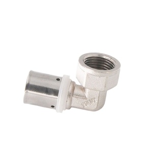 DUNYUN Factory Hot Sale Raccord coudé femelle en laiton et cuivre à sertir pour tuyaux PEX ALPEX, connecteur rapide TH U accepté BSP NPT - Product Image 1
