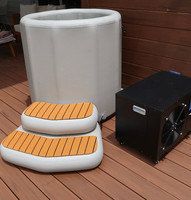 Escalier gonflable pliable portatif avec Eva antidérapage pour la baignoire de glace