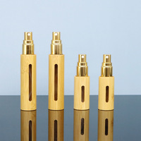 Atomiseur miniature en cuir avec logo personnalisé, coque en bambou, flacon pulvérisateur en verre rechargeable, flacon de parfum pour voyage, bureau, fête