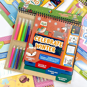 BSCI nhà máy trẻ em màu hoạt động đồ chơi thiết lập bao gồm đầu, giấy thủy tinh, màu giấy với Markers và màu bút chì - Product Image 2