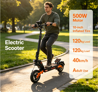 Trottinette électrique légère en alliage d'aluminium, autonomie 40-60 km, pliable, pneus de 10 pouces, pour les trajets quotidiens des adultes